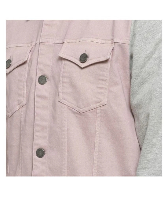 Campus Sutra Pink Denim Jacket - None