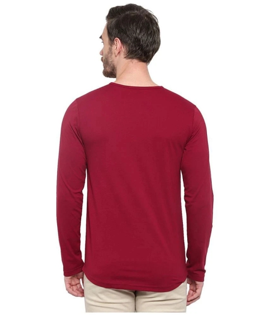 Glito - Maroon Cotton Blend Regular Fit Mens T-Shirt ( Pack of 1 ) - None