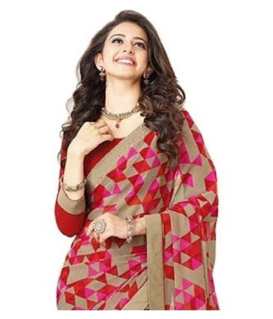 Gazal Fashions - Multicolor Chiffon Saree With Blouse Piece (Pack of 1)