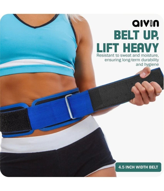 Aivin Blue Nylon Neoprene Gym Belt - L