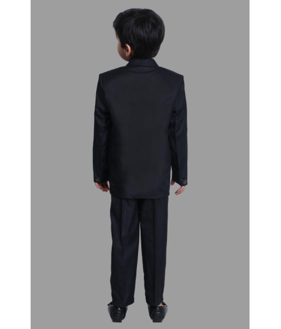 DKGF Fashion - Black Polyester Boys 3 Piece Suit ( Pack of 1 ) - None