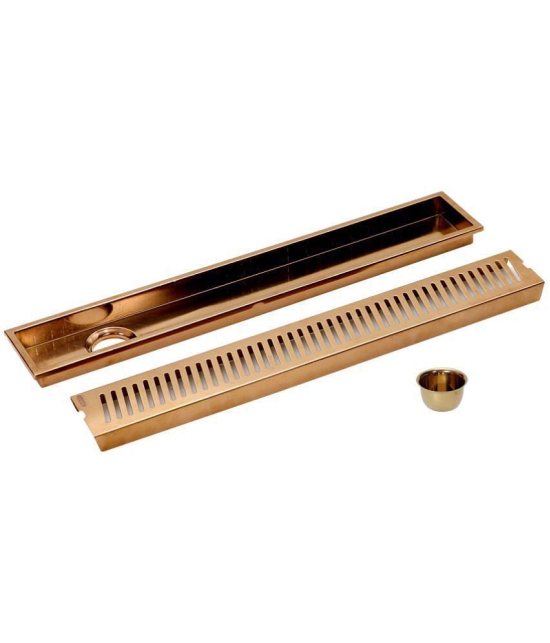 Sanjay Chilly Floor Drainer Shower Drainer Classic Rose Gold 4 x24 Inches