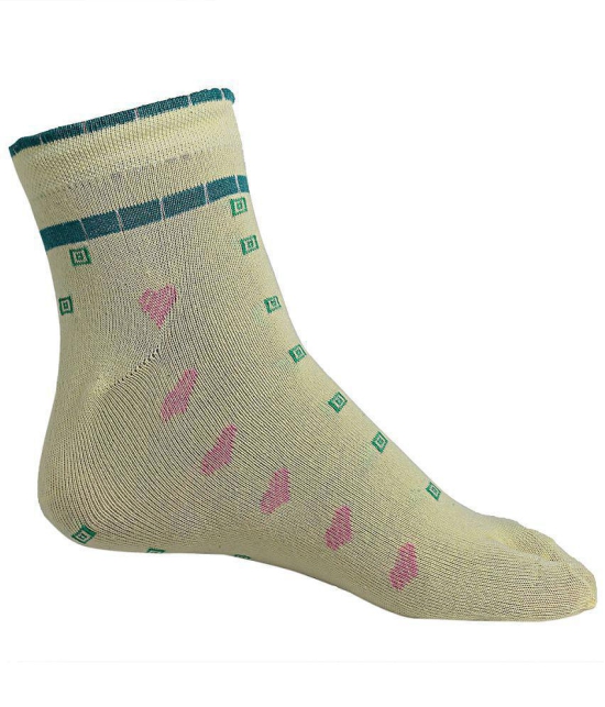 Texlon - Multicolor Cotton Women's Ankle Length Socks ( Pack of 5 ) - None