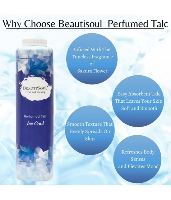 Beautisoul Talcum Powder Ice Cool Talc 400 gm Pack of 2