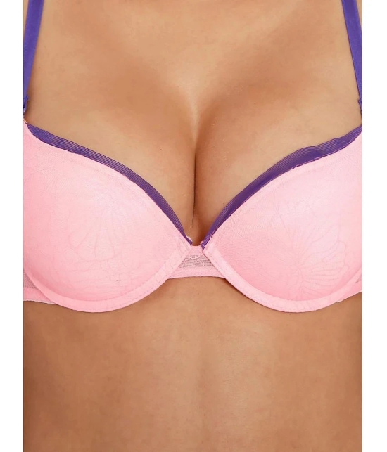 ILRASO Pack of 1 Elastane Lightly Padded Womens Push Up Bra ( Pink ) - None