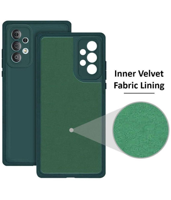 Case Vault Covers - Green Silicon Plain Cases Compatible For VIVO Y33S ( Pack of 1 ) - Green