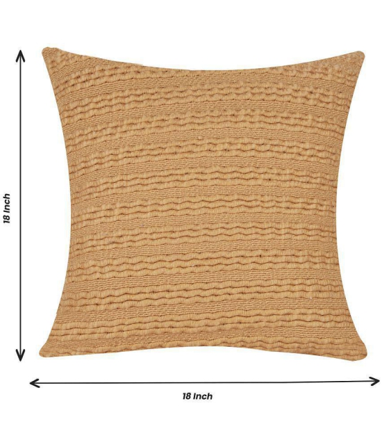 NUEVOSGHAR Single Cotton Cushion Covers 45X45 cm (18X18) - Mustard