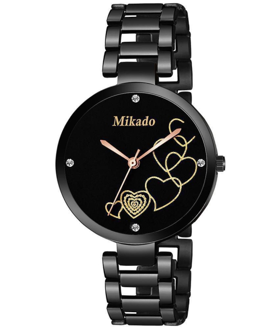 Mikado - Black Metal Analog Womens Watch