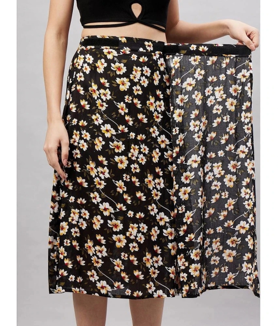 Chrome & Coral Yellow Rayon Womens Wrap Skirt ( Pack of 1 ) - None