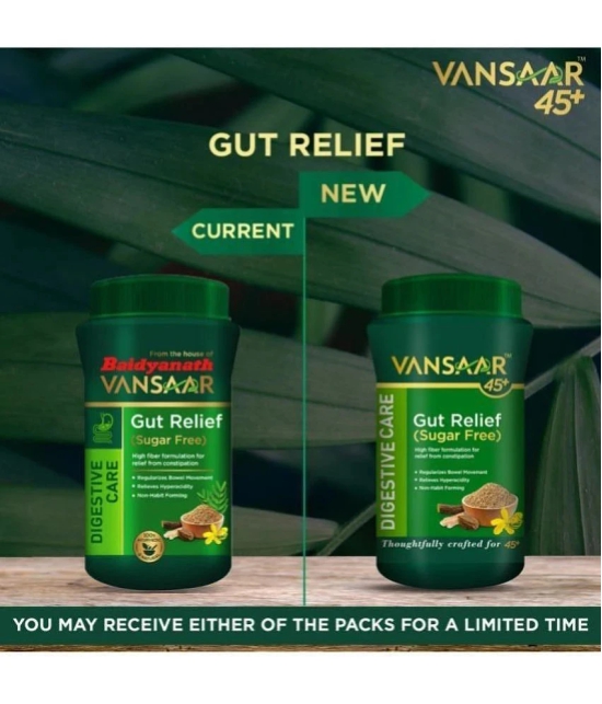 Vansaar 45+ Gut Relief (Sugar free), 100g, Stomach cleanser for Constipation & Gas