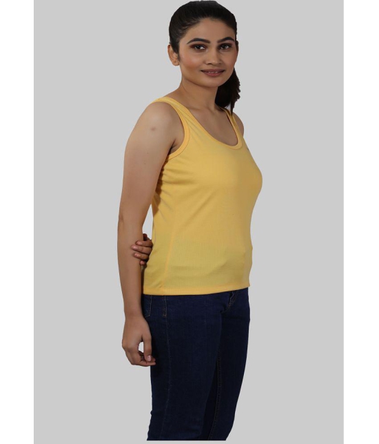 NIVCY Rib Knit Camisoles - Yellow Single - None