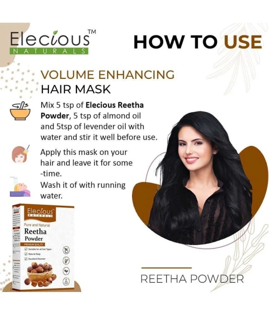 Elecious Pure Reetha Powder for Hair Growth (200 Grams) | 100% Pure and Natural