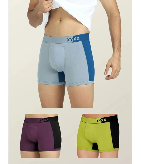 XYXX - Multicolor Modal Mens Trunks ( Pack OF 3 ) - None