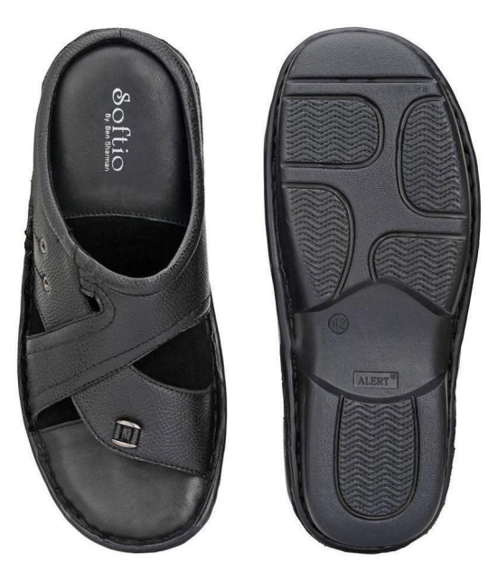 softio Black Flip Flops - 9