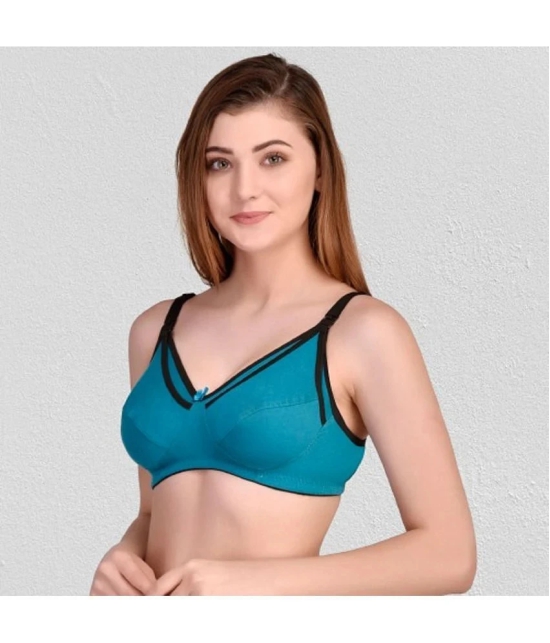 Zourt - Green Cotton Non Padded Womens Everyday Bra ( Pack of 1 ) - None