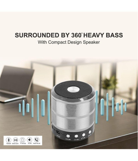 Neo 887 MINI 5 W Bluetooth Speaker Bluetooth v5.0 with USB Playback Time 2 hrs Silver - Silver