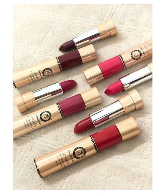 Colors Queen 2 in 1 Matte Finish Water Proof Lipstick Assorted (Combo of 4)