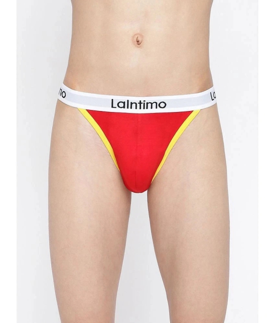 La Intimo Cotton Mens Bikini ( Red ) - None