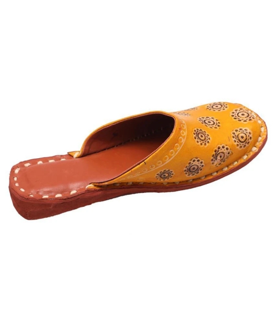 Raj - Yellow Womens Mules - None