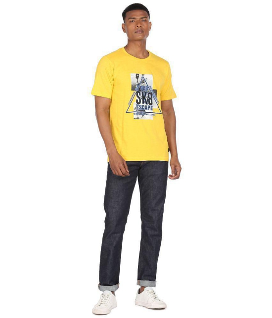 Colt - Cotton Blend Regular Fit Yellow Men's T-Shirt ( Pack of 1 ) - None