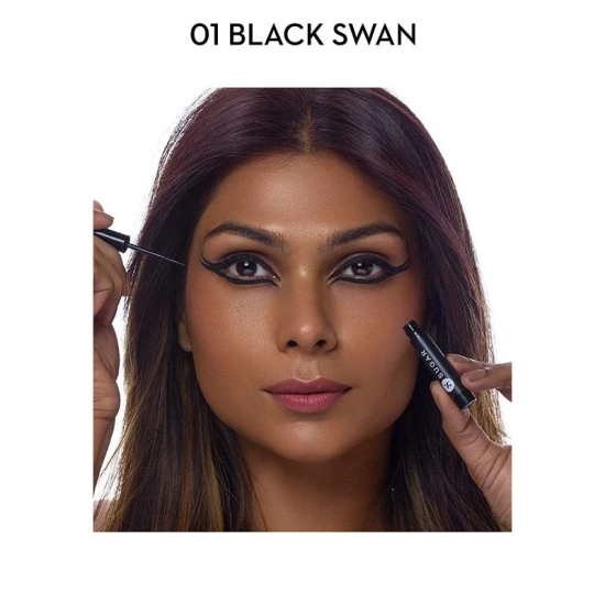 SUGAR Eye Warned You So! Double Matte Eyeliner - 01 Black Swan (1.7ml)-01 Black Swan / 1.7ml