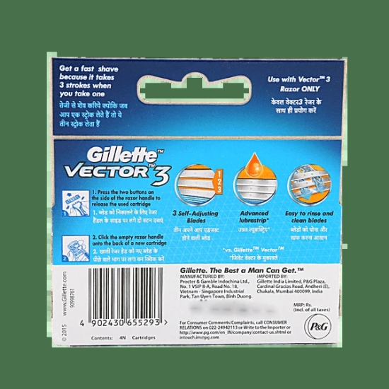 Gillette Vector3 Razor Blades For Men