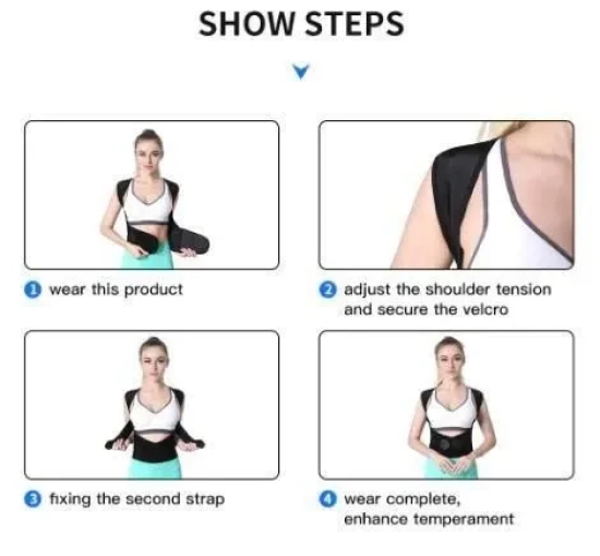 Adjustable Back Posture Corrector/ Slouching Relieve Pain Belt Women Men-Free Size ( Fits for All )