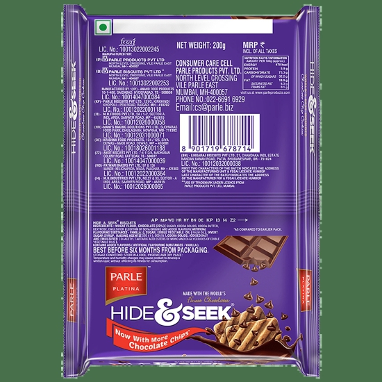 Parle Hide & Seek Biscuits, 33 gms