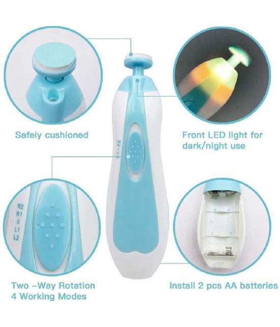 Baby Nail Trimmer File Electric Safe Nail Clippers with Light for Newborn or Tod Multi-Colour Clippers ( 1 pcs )