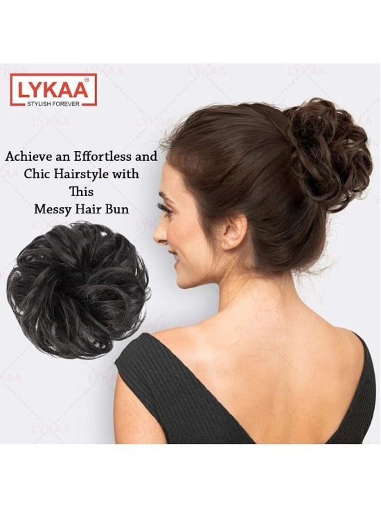 LYKAA Black,Brown Womens Hair Bun ( Pack of 2 ) - Black,Brown