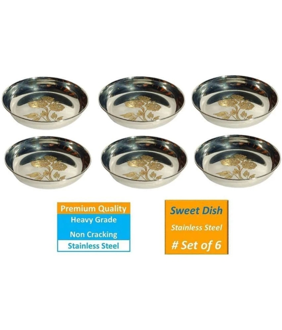 A & H ENTERPRISES - Stainless Steel Dessert Bowl 100 mL ( Set of 6 ) - Steel