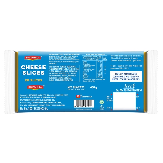 Britannia Cheese Slices, 400 Gm