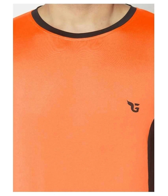 Glito - Orange Polyester Regular Fit Mens Sports T-Shirt ( Pack of 1 ) - None