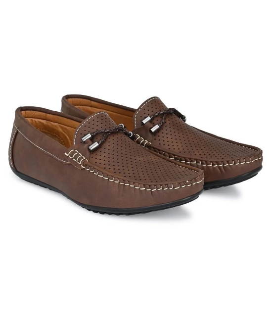 Leeport - Brown Mens Slip on loafers - 9