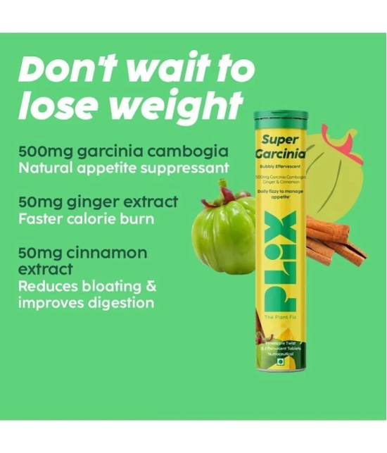 Plix Garcinia Cambogia Tablets For Weight Loss with ayurvedic herbs Ginger & Cinnamon(6 x 135 g)