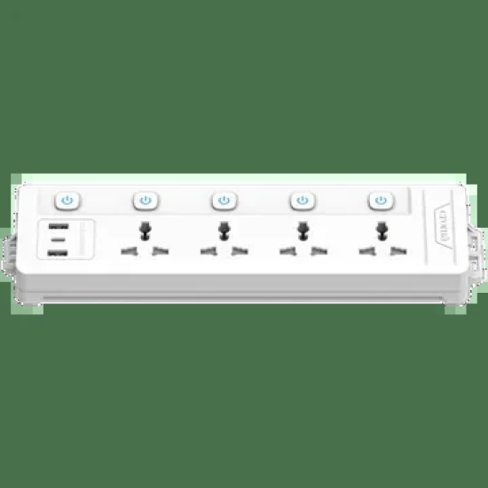 Croma 6 Amps 4 Sockets Surge Protector (2 Meters, Child Safety Shutters,White)