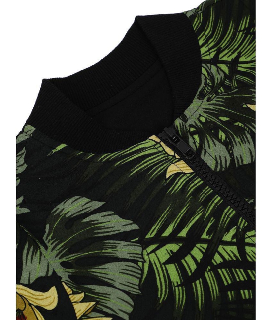 Tropical printed Green color Bomber Jacket - None