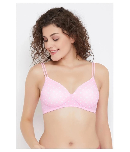 Clovia Pack of 1 Polyamide Womens T-Shirt Bra ( Pink ) - 40C