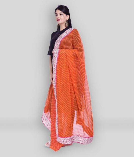 Apratim Orange Georgette Gota Patti Dupatta