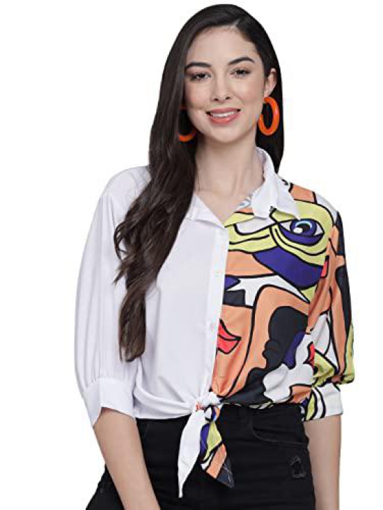 FUNDAY FASHION Casual Regular Sleeves Graphic Print Women Top