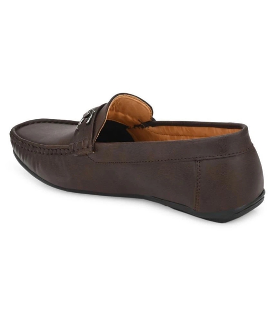 Leeport - Brown Mens Slip on loafers - 11