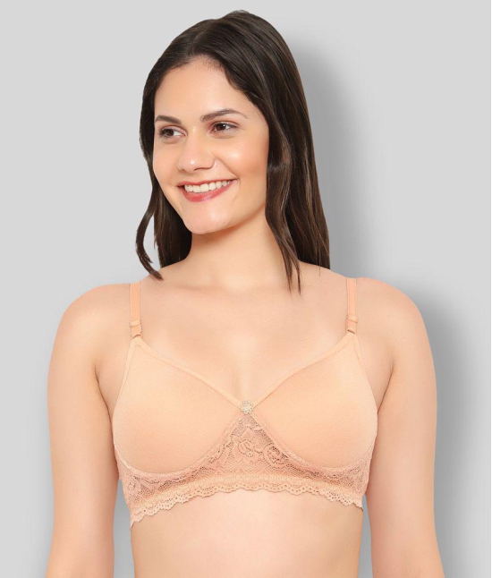 KYODO - Beige Cotton Lightly Padded Women's Everyday Bra ( Pack of 1 ) - 34B