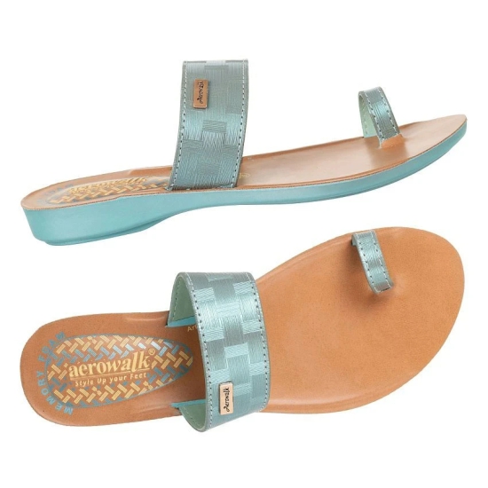 Aerowalk Sea Green Womens Flats - None