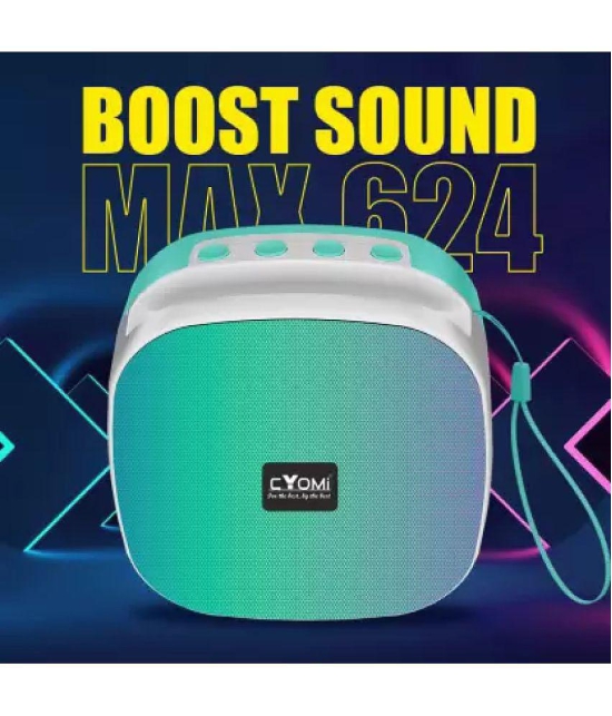 CYOMI CY_MAX624 5 W Bluetooth Speaker Bluetooth V 5.0 with SD card Slot Playback Time 10 hrs Green - Green