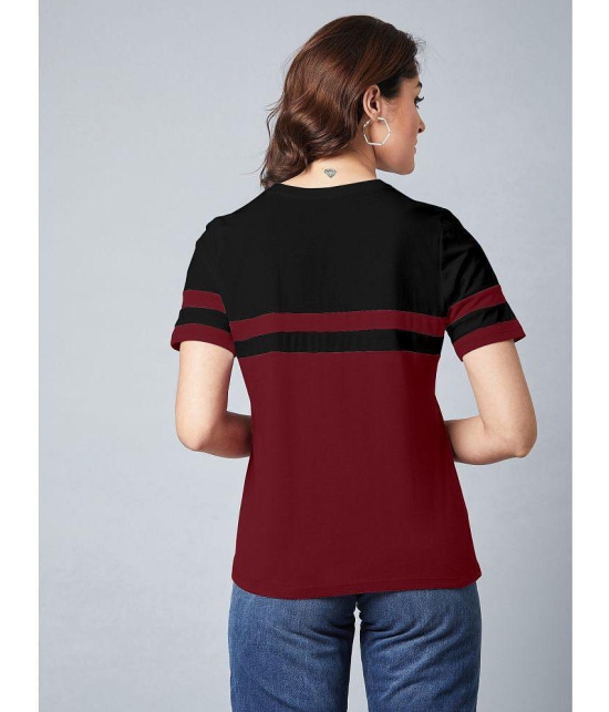 AUSK - Maroon Cotton Blend Regular Fit Womens T-Shirt ( Pack of 1 ) - None