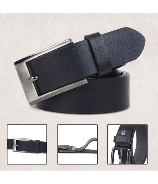 Loopa - Black Leather Mens Formal Belt ( Pack of 1 ) - None