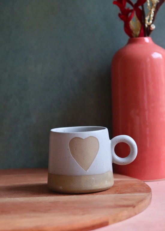 Rustic Heart Mugs-Set of Four