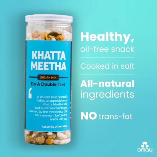 Omay Foods Khatta Meetha, 120 gm Jar (Pack of 4)