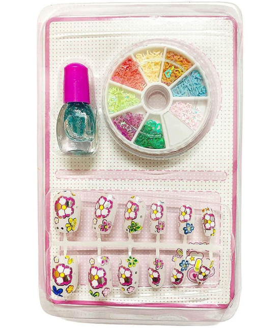 SHB Nail-Art Set for Girls - with Artificial Nails - Set of 1Assorted Packs - Multi-Colour