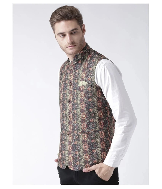 Hangup Multi Cotton Blend Nehru Jacket - None